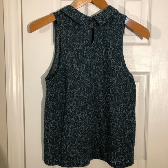 🟥SOLD🟥-Topshop Petite Collared Lace Pattern Tank - Picture 3 of 6